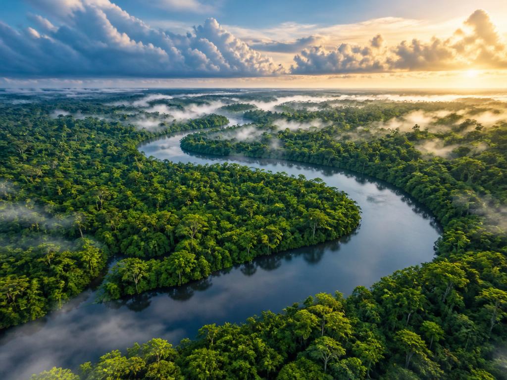 Voo sobre a floresta